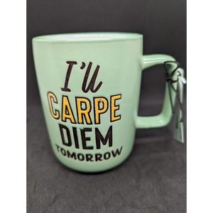 "I'll Carpe Diem Tomorrow" Large Stoneware Coffee Mug